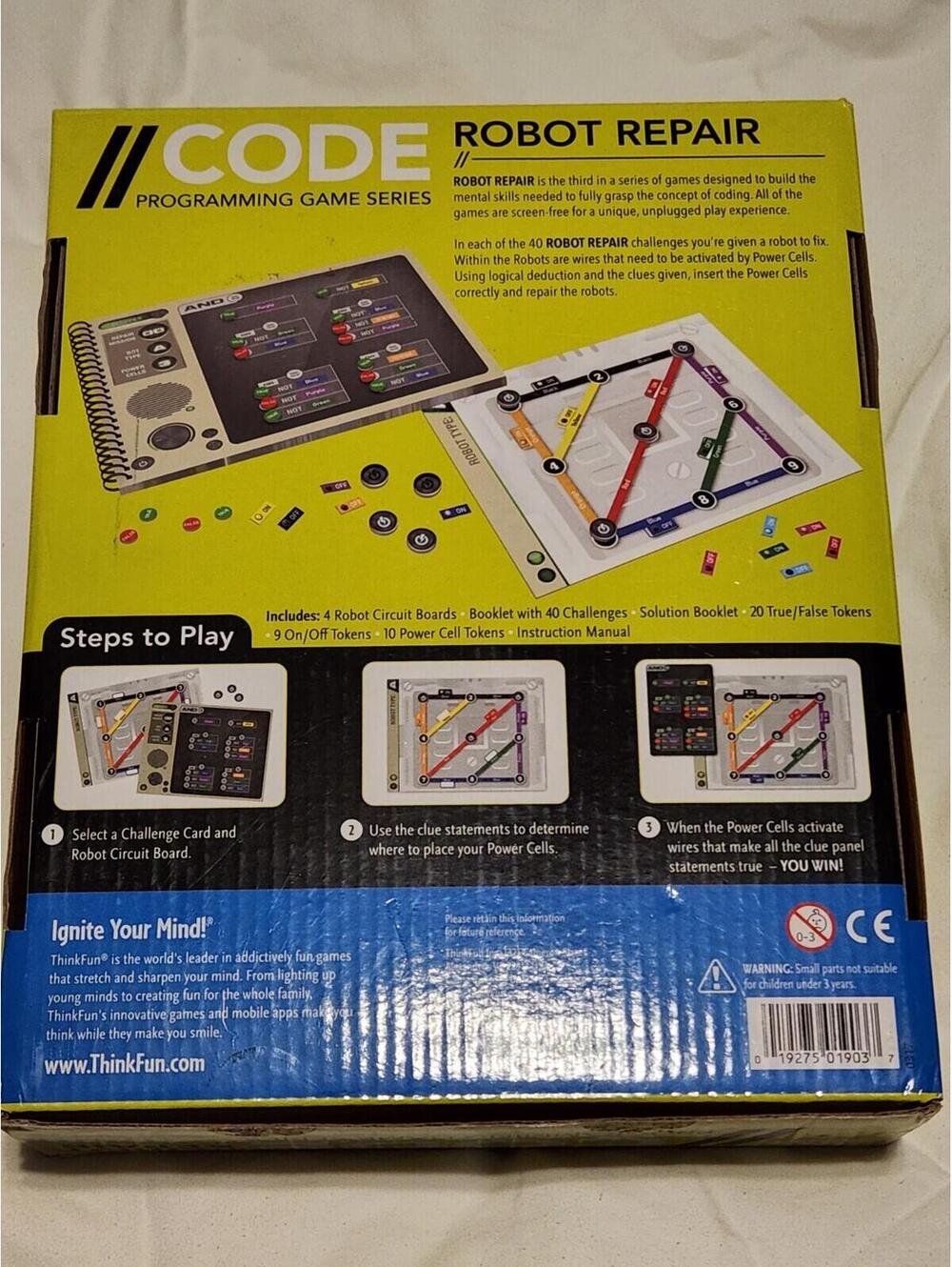STEM Code Programming Game Series Robot Repair Thinkfun Coding Concept - Picture 8 of 8